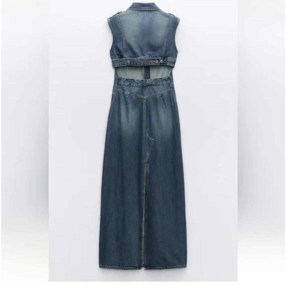 Zara TRF maxi long denim dress Sz xL